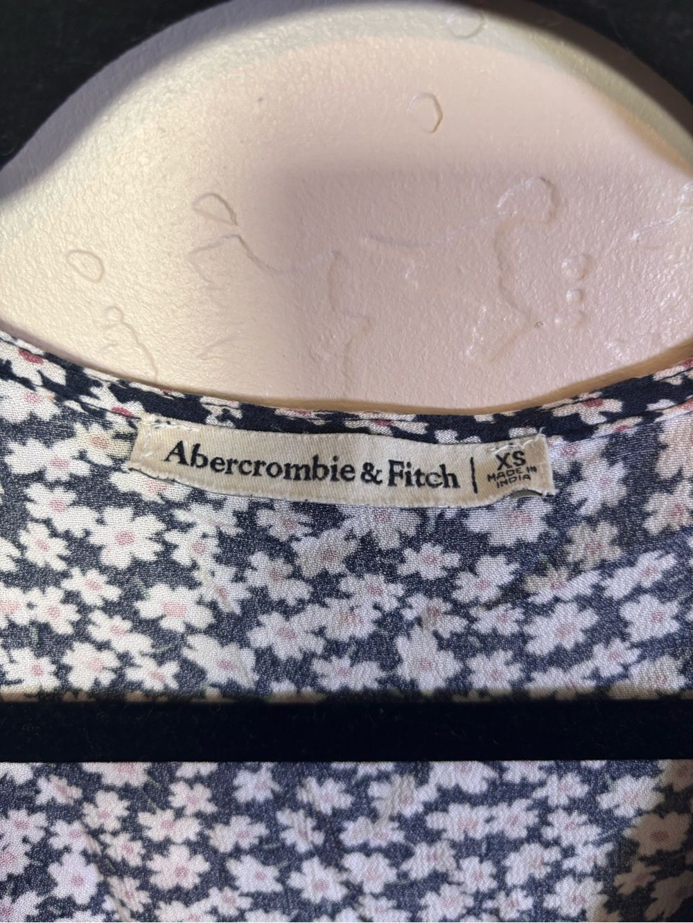 Abercrombie & Fitch Floral Wrap Mini Dress Womens XS Long Sleeve Tie Waist - Picture 3 of 9